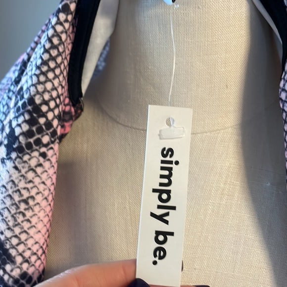 SIMPLY BE UK woman’s pink snakeskin pattern open front cardigan / stretch sz 26 - Picture 8 of 8